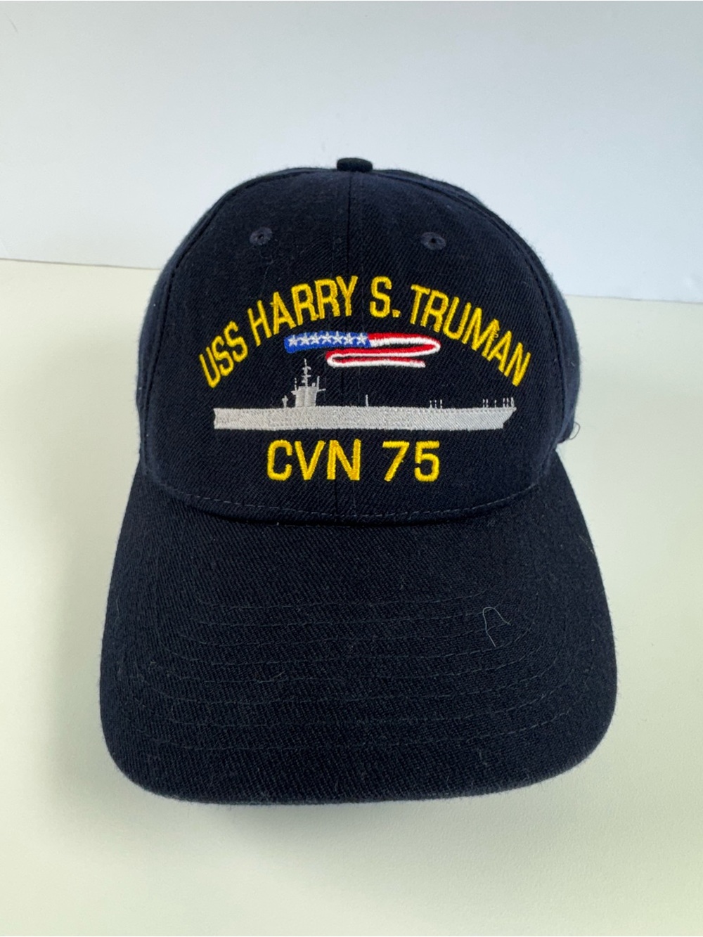 USS Harry S. Truman CVN 75 Navy Embroidered Hat - Black
